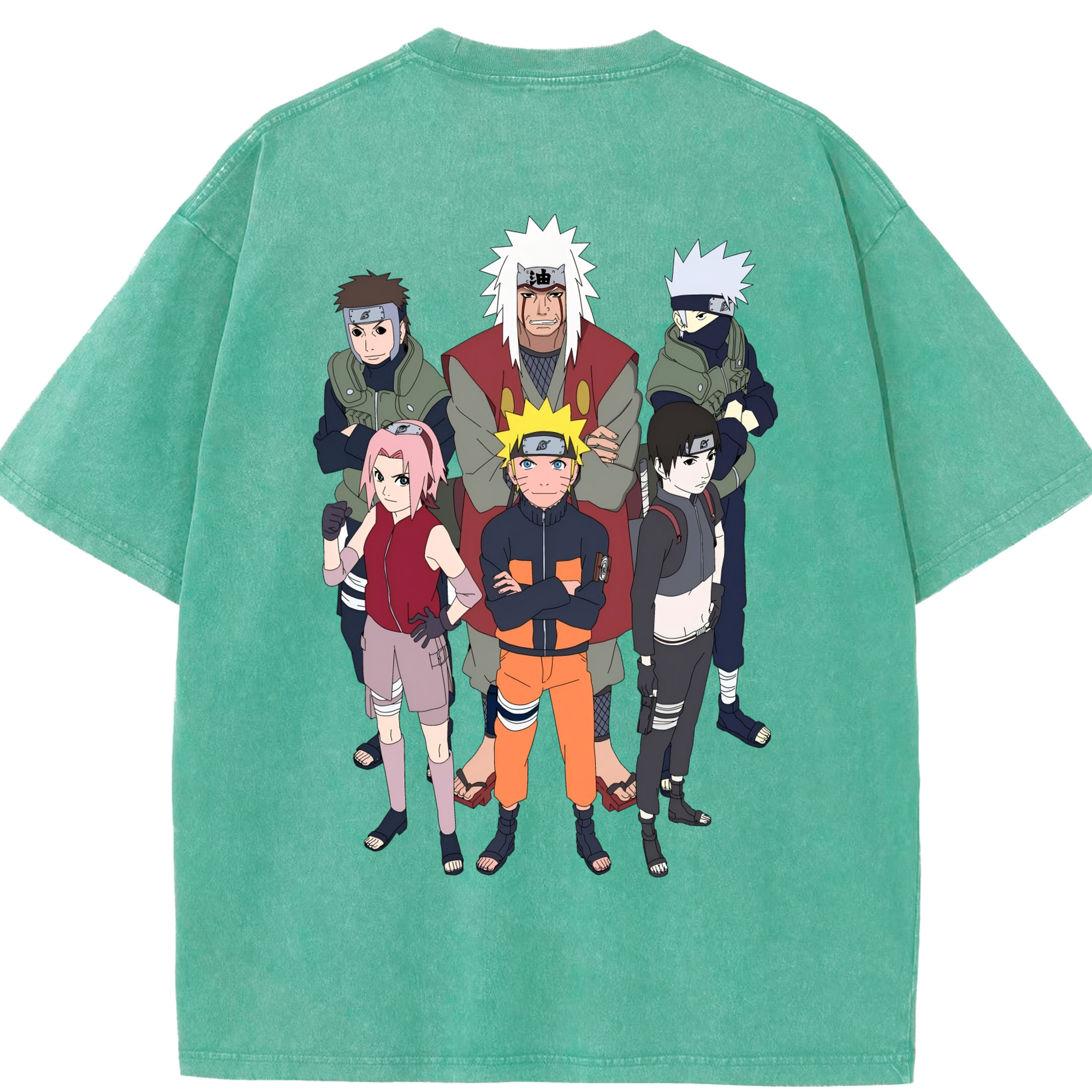 （画像用） NARUTO -ナルト- うずまき ナルト Uzumaki Naruto 綿100% ヴィンテージ風 半袖Tシャツ（背面プリント）